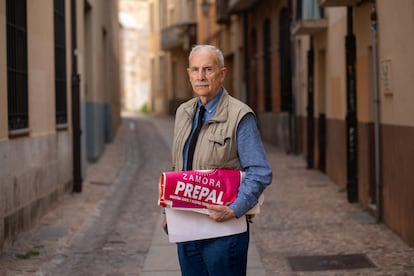 Francisco Iglesias Carreño, del PREPAL (Partido Regionalista del País Leonés), este martes en Zamora.