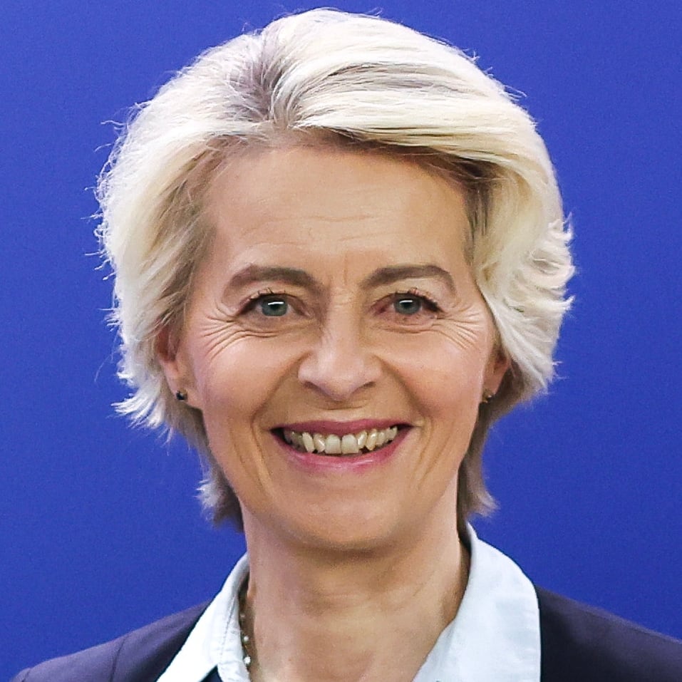 Brussels (Belgium), 10/09/2024.- European Commission President Ursula Von der Leyen reacts during a meeting with Finnish Prime Minister Petteri Orpo (not pictured), as part of his visit to Brussels, Belgium, 10 September 2024. (Bélgica, Finlandia, Bruselas) EFE/EPA/OLIVIER HOSLET
