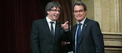 Carles Puigdemont con Artur Mas