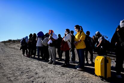 Migrantes en la frontera de México y Estados Unidos