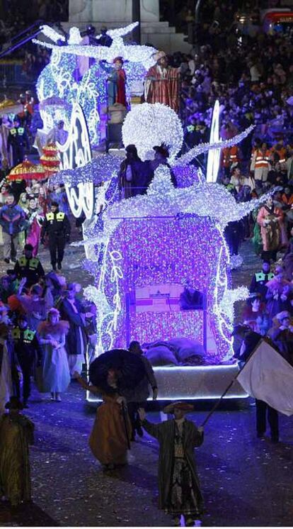 Un momento de la cabalgata que discurrió por las calles de Madrid.