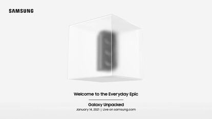 Imagen de anuncio del evento Unpacked de Samsung.