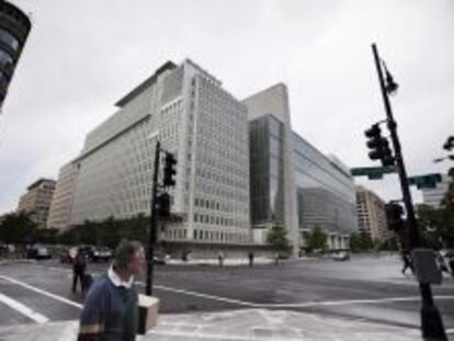 Vista exterior de la sede del Banco Mundial (BM). 