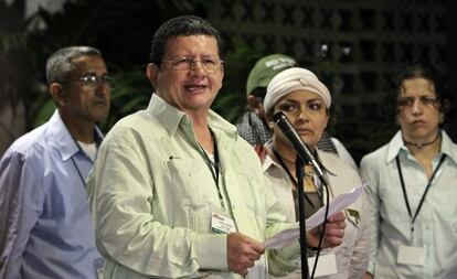 El guerrillero de las FARC Pablo Catatumbo en La Habana.