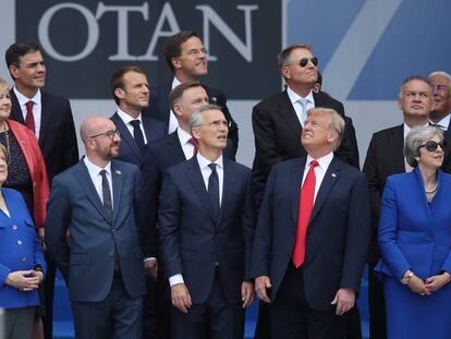 Ceremonia de inauguración de la cumbre de la OTAN en 2018, en Bruselas.