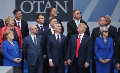 Ceremonia de inauguración de la cumbre de la OTAN en 2018, en Bruselas.