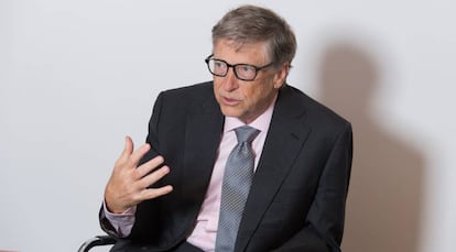 Bill Gates durant l'entrevista a Londres.