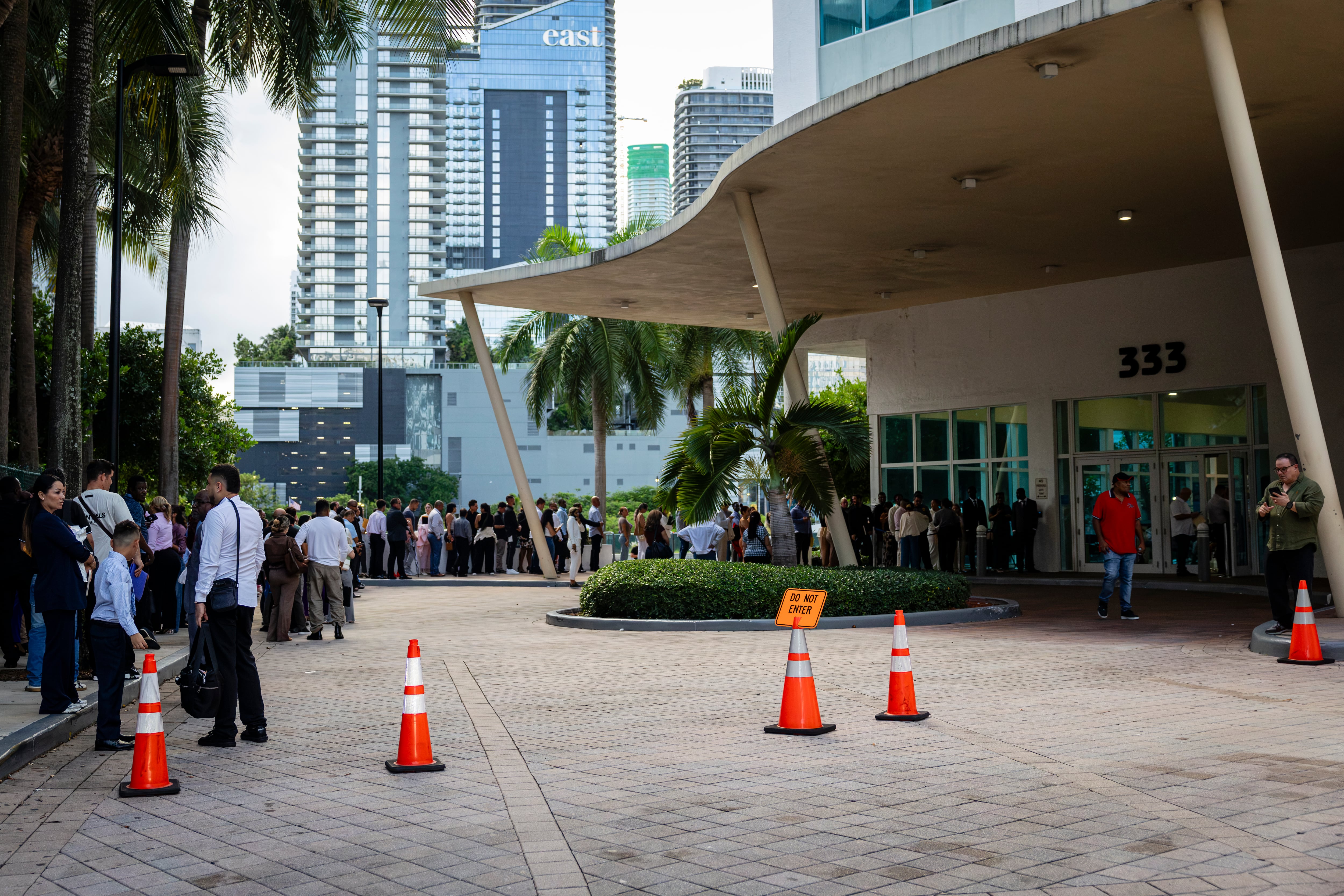 Fachada de la Corte de Inmigración de Miami, en Miami, el 10 de septiembre.