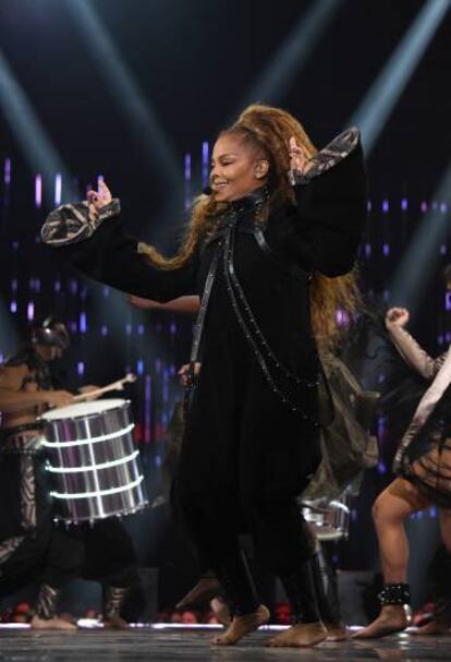 Janet Jackson, durante un momento de la gala MTV en el BEC de Barakaldo.