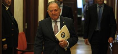 Félix Sanz Roldán, director del Centro Nacional de Inteligencia ( CNI), en el Congreso en 2013.