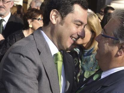 Juan Manuel Moreno y Juan Ignacio Zoido, este viernes.