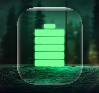 Imagen de una batería en la pantalla del Redmi Watch Move