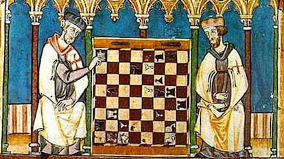 Imagen incluida en el 'Libro de ajedrez, dados y tablas de Alfonso X el Sabio'.