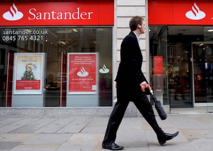 Una sucursal del Banco Santander en Londres en 2009.