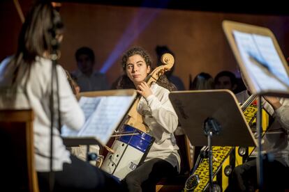 'La Música del Reciclaje' durante el concierto que ofrecieron las pasadas navidades en el Teatro Real.