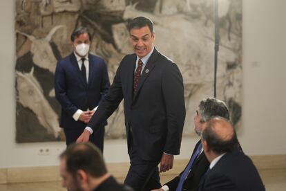 Spanish PM Pedro Sánchez at the presentation of the tourism plan on Thursday.