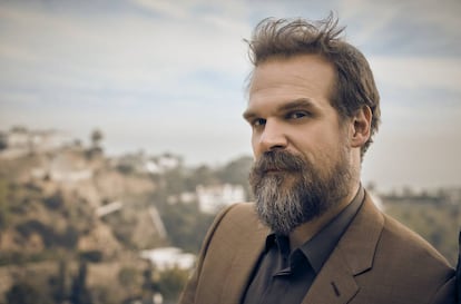 David Harbour poses for EL PAÍS in Los Angeles, circa 2020.