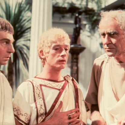 Derek Jacobi, John Hurt y George Baker en 'Yo, Claudio'