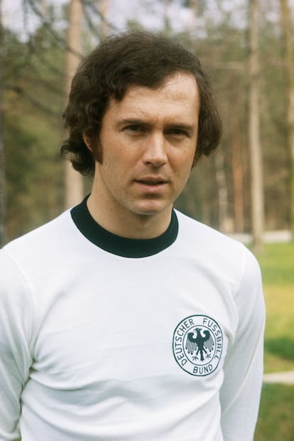 Franz Beckenbauer, en la selección de Alemania Federal. 