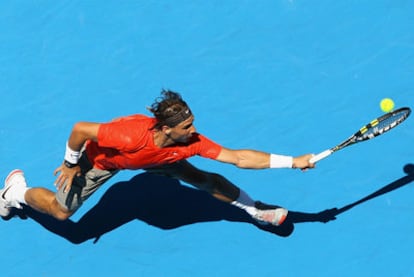 Nadal, durante el partido contra Sweeting.