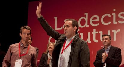 Jorge Alarte, en la primera jornada del congreso de los socialistas valencianos en Alicante. 