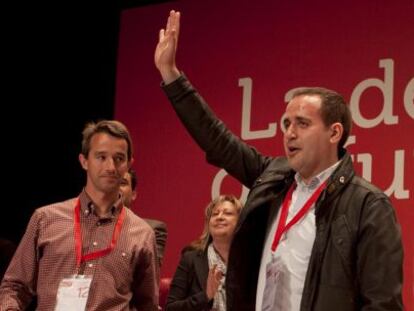 Jorge Alarte, en la primera jornada del congreso de los socialistas valencianos en Alicante. 