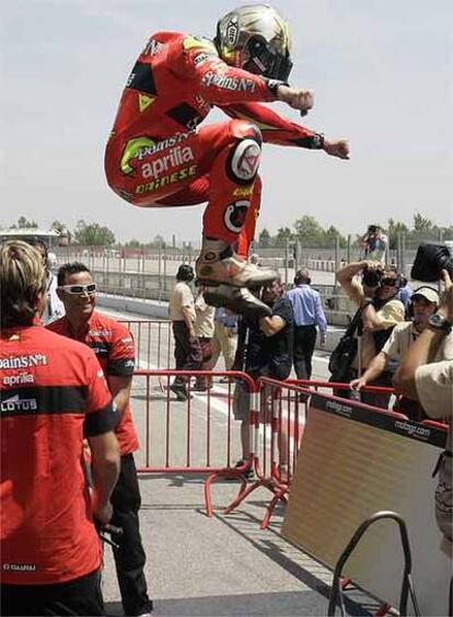 Jorge Lorenzo celebra el triunfo