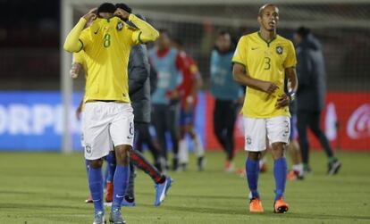 Elias e Miranda após o jogo.