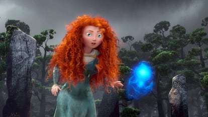 Prinzessin Merida im Film „Merida – Legende der Highlands“ (2012) von Walt Disney Pictures.