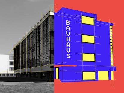 Edificio de la Escuela de la Bauhaus, de Walter Gropius (1925-1926), en Dessau (Alemania). |