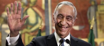 Rebelo de Sousa, tras proclamarse presidente de Portugal.