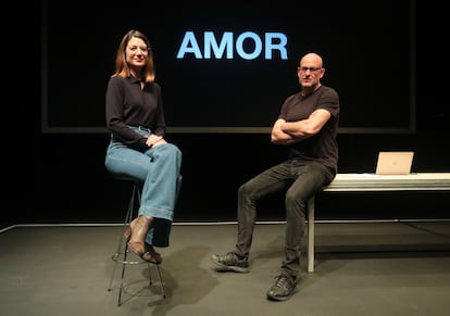 Alba Pujol y Alex Rigola, actriz y director de " Un País sin descubrir de cuyos confines no regresa ningún viajero".