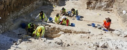 Excavaciones en un yacimiento visigodo en Vic&aacute;lvaro.