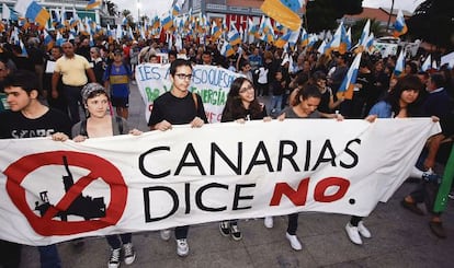 Manifestación en Las Palmas de Gran Canaria en septiembre de 2013.