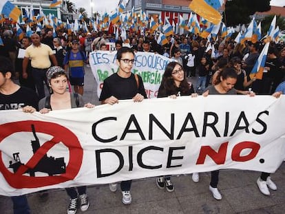 Manifestaci&oacute;n en Las Palmas de Gran Canaria en septiembre de 2013.