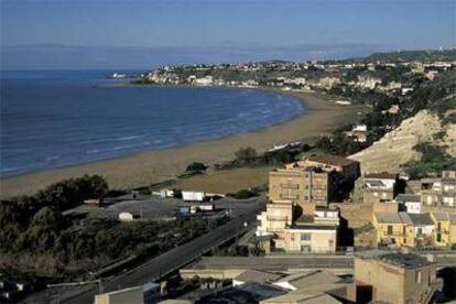 Una vista panorámica de Porto Empedocle, en la costa sicialiana.