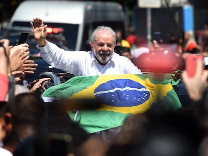 Lula da Silva, en la campaña presidencial de Brasil de 2022.