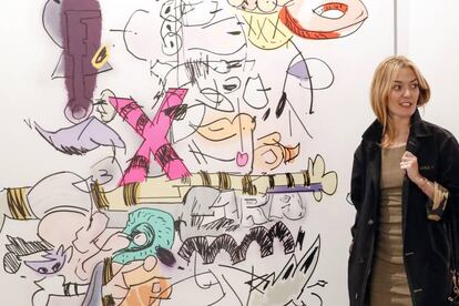 Marta Ortega en la feria Arco, en Madrid, el pasado jueves.