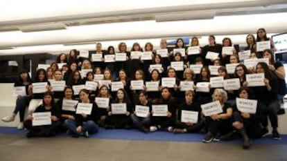 Treballadores de la redacció d'EL PAÍS a Madrid.