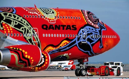 Un avión de Qantas.