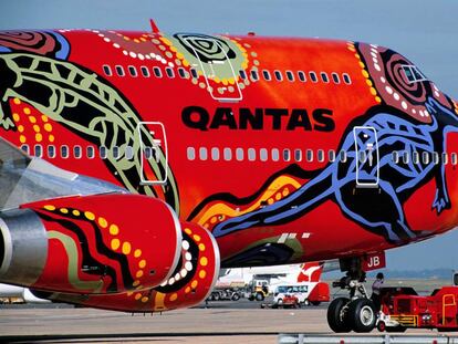 Un avión de Qantas.