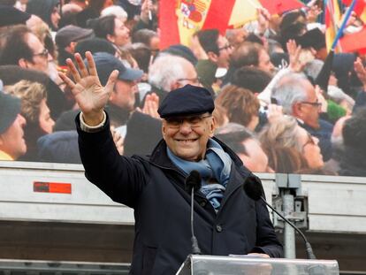 Alejo Vidal-Quadras, durante su intervención el pasado marzo en un acto en Madrid contra la ley de amnistía.