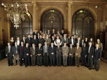 Participantes en la Conferencia Solvay, celebrada en Bruselas.