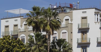 El ático del actor Antonio Banderas en el centro de Málaga.
