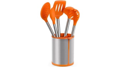 Vista del set de utensilios para la cocina con descuento en Amazon.