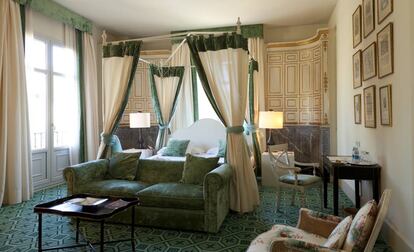 Habitación del hotel Palacio Urgoiti, en la localidad vizcaína de Mungia.