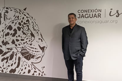 Angelo Robelo, at the Jaguar Connection headquarters, in Medellín.