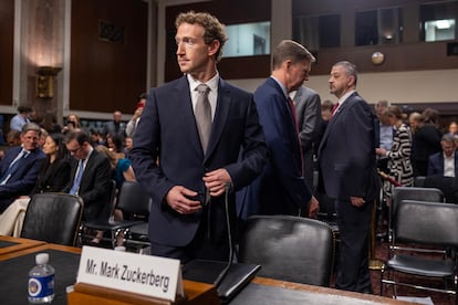 Mark Zuckerberg, cofundador de Facebook, frente al Senado de Estados Unidos la semana pasada.