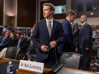 Mark Zuckerberg, cofundador de Facebook, frente al Senado de Estados Unidos la semana pasada.