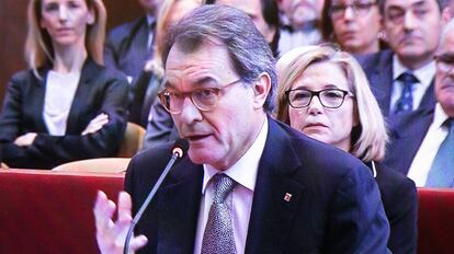 Artur Mas en el Inicio del juicio por la consulta del 9-N. 